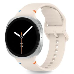 Tech-Protect Sport Beige Silikonarmband für Samsung Galaxy Watch 8 - Smartes Uhrenarmband
