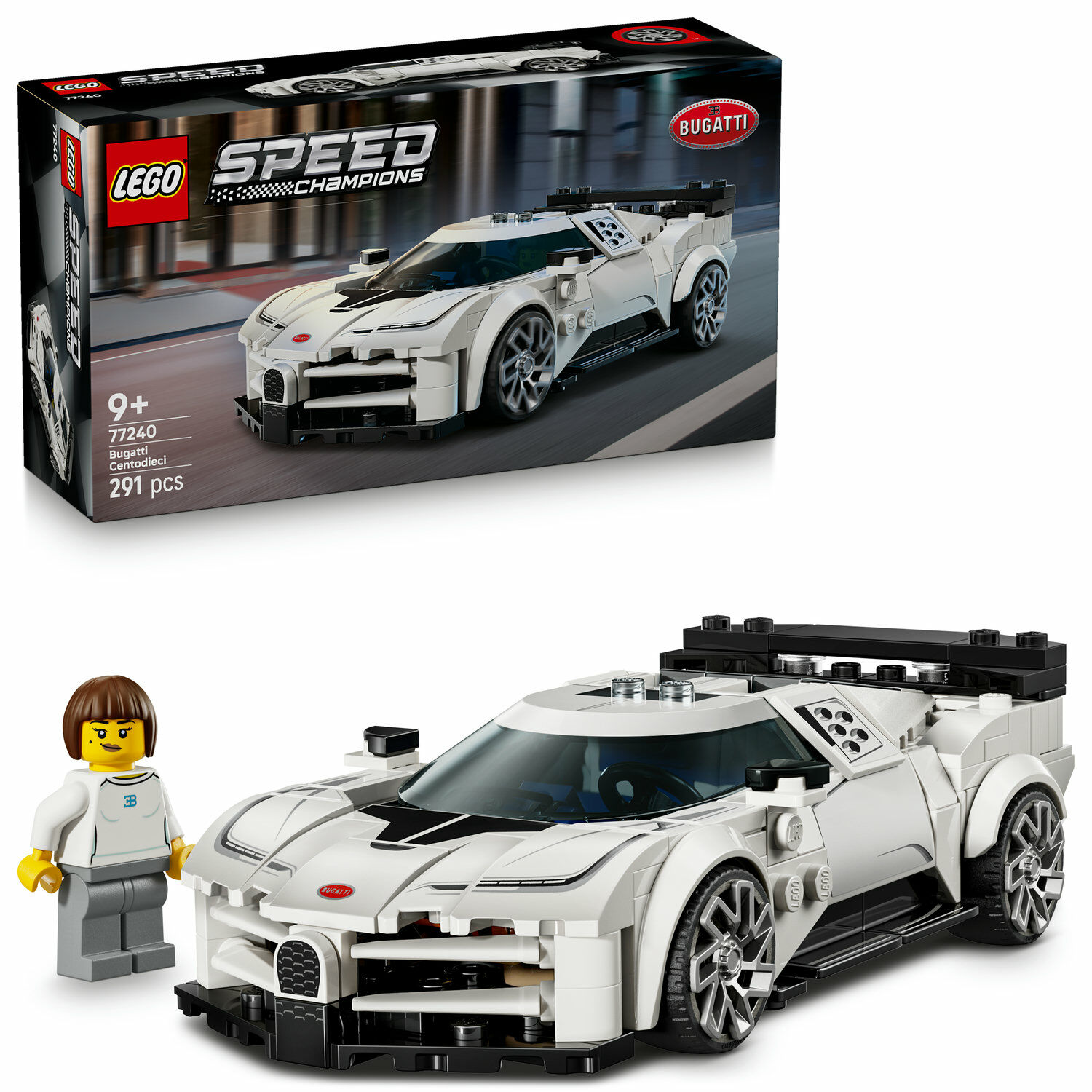 LEGO® Speed Champions Bugatti Centodieci hiper sportautó 77240
