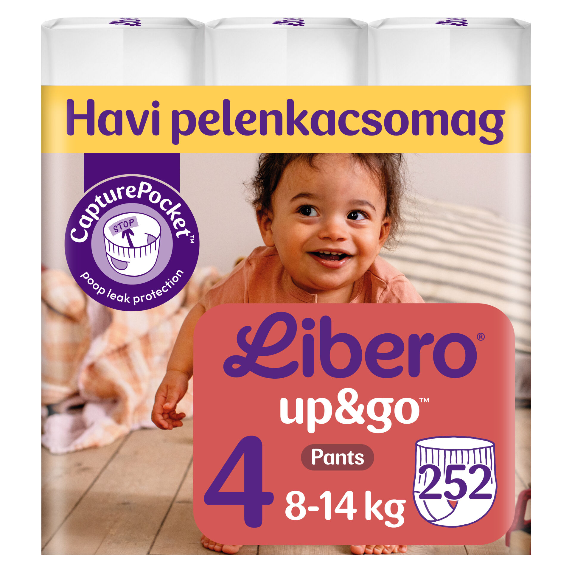 E-shop Libero Up&amp;amp;Go Plienky 8-14kg Maxi 4 (252ks)