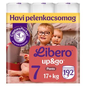 Libero Up&Go 7-es méret (17+ kg) bugyipelenka, 192 darab - Pelenka