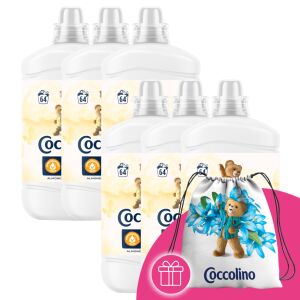 Coccolino Sensitive Almond Weichspüler 6er-Pack mit gratis Rucksack - Spülen