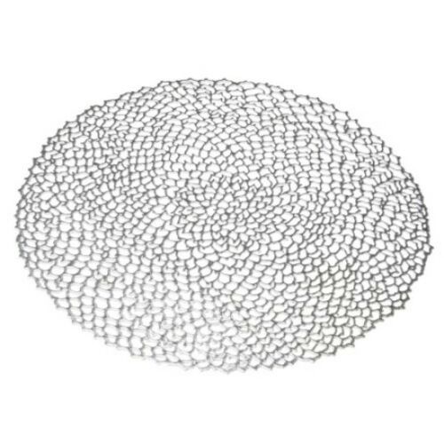 Geh.22305216 Tányéralátét kerek műanyag rácsos, ezüst, 38x38cm 137081616