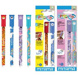 Golyóstoll Mitama Spinny hangulat toll változó emojival, 2db-os klt. 137085101 - Toll