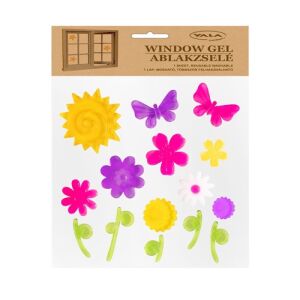 Naklejki żelowe na okno Yala - Wiosenne kwiaty - 20x20 cm - Naklejki wielokrotnego użytku - Projektowanie wnętrz