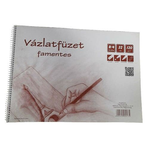 Vázlatfüzet spirálos B/4 32 lapos famentes fekvő 137085521
