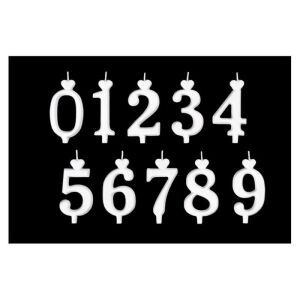 Set lumânări cu numere Bliszteres, numerele 0-9, decor pentru tort aniversar - Decoratiuni pentru tort