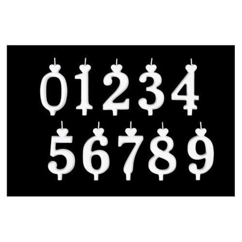 Świeczka liczbowa 7 - biała 137096870