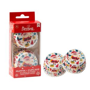 Decora muffin papír, Mikulás mintával, 36db 137097053 - Muffin papír