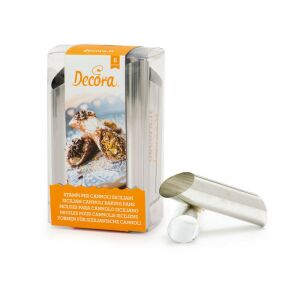 Decora - Szicíliai Cannoli Forma Készlet - 8 db, Rozsdamentes Acél 137097150 - Decora