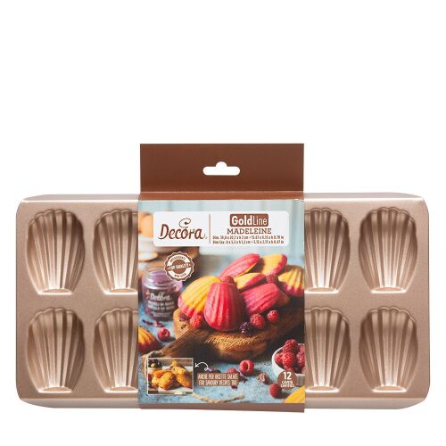 Decora madeleine sütőforma, fém, rose gold, 39,8×20,7 cm 137097297