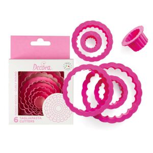 Decora kiszúró szett, kör, hullámos, műanyag, 6db 137097421 - Decora