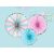 PartyDeco Unikornis rozetta dekoráció, 3 darabos készlet, színes papír legyezők