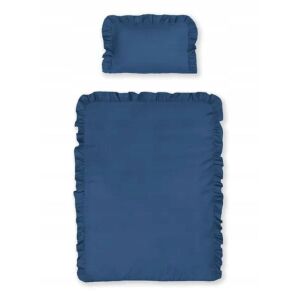 Pamut ágynemű huzat fodros 90*120 cm - Denim