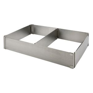 Cake-Masters Állítható Négyzet Tortakeret - 34-52,5 cm, Rozsdamentes acél 137098920 - Cake Masters