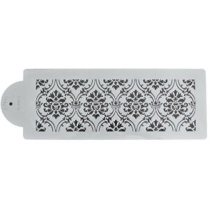 Torta stencil, nonfiguratív minta, műanyag, 41,5×14,5 cm