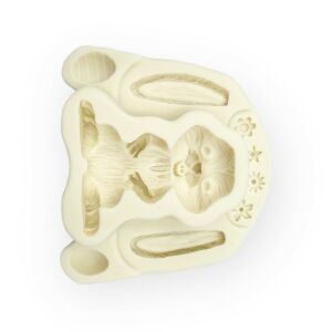 Nyuszika fondant forma, szilikon, 9,5×9 cm
