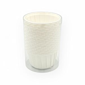 Cupcake/muffin pohár dobozban, papír, fehér, 25 db