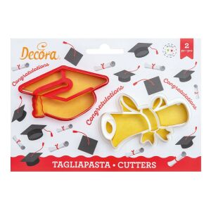 Decora kiszúró szett, diploma és talár kalap, műanyag, 2 db 137099678 - Decora