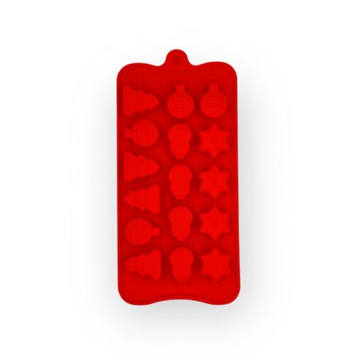 Bonbon szilikon forma, Karácsony, piros, 10,5 ×21 cm 137099864