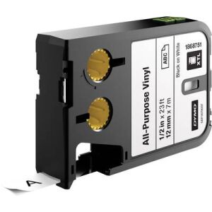 Etichete industriale autoadezive, Dymo 1868751 xtl, vinil, 12mm x 7m, negru/alb (1868751) 137100865 - Dymo