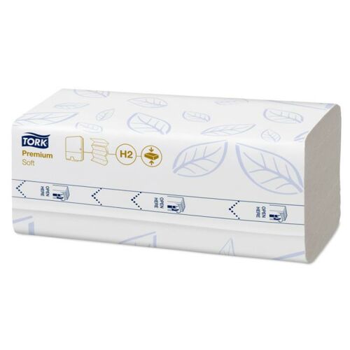 Kéztörlő, tömörített, Interfold, 2 réteg, 170 lap, H2 rendszer, Premium, TORK "Xpress Soft Multifold", fehér 137107549