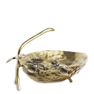 Sárgaréz homorú fél dió kulcstartó tálka 13x19x7,5cm 137109640 - Dekortál