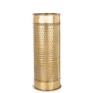 Derby design keleties áttört fém aranysárga esernyőtartó fém állvány 55x20x20cm 137110453 - Esernyőtartó