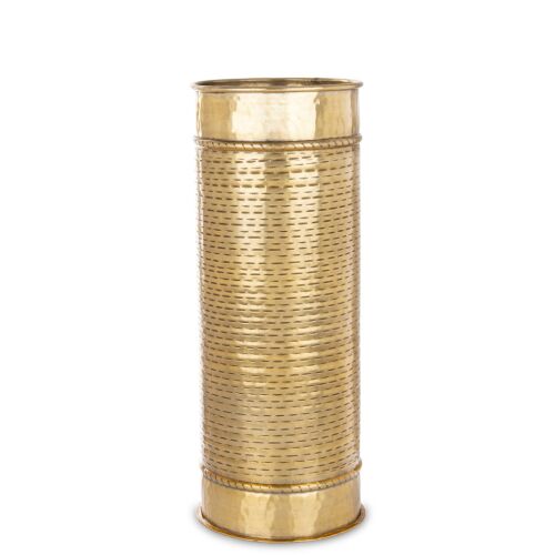 Derby design keleties áttört fém aranysárga esernyőtartó fém állvány 55x20x20cm