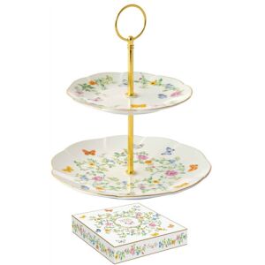 Porcelán süteményes állvány 2 emeletes, 16/21cm, dobozban, Dancing Butterflies 137111084 - Easy Life Design