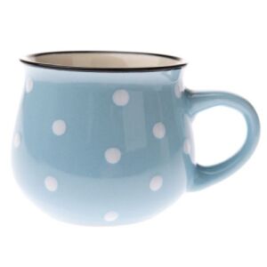 Kerámiabögre világoskék alapon fehér pöttyös, 230ml 137111471 - Dakls