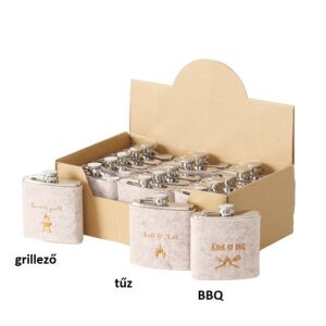 BBQ laposüveg 170ml, fém (rozsdamentes acél), textil bevonattal, 3x11x9,8cm 137111663 - Flaska
