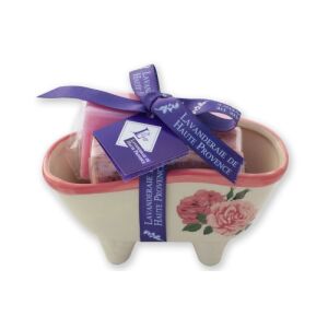 Marseille szappan kerámia kád szappantartóval, Rózsa 137112266 - Szappan