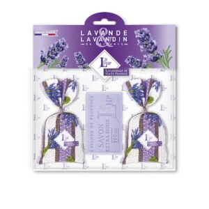 Levendulával töltött Lavande zsák 2db, 18g+levendulaszappan 100g 137113339 - Illatpárna