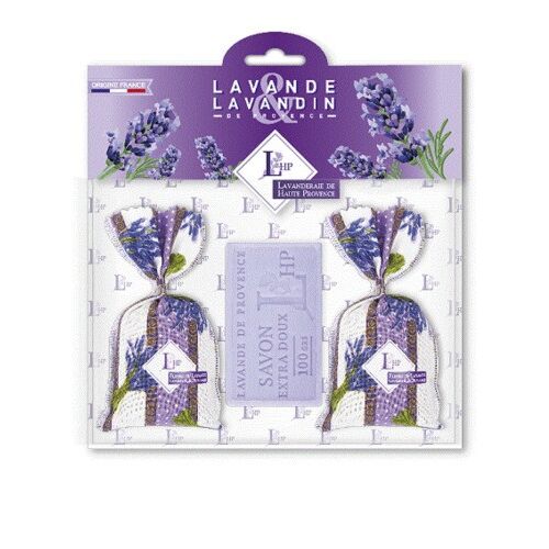 Levendulával töltött Lavande zsák 2db, 18g+levendulaszappan 100g 137113339