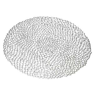 Tányéralátét kerek műanyag rácsos, ezüst, 38x38cm 137113783 - Gehlmann