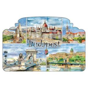 Hűtőmágnes,ablakforma, Budapest 6x11cm 137114153 - Hűtőmágnes