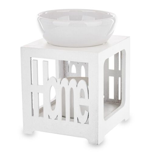 mécsestartó kerámia, fa fehér 13,5x10x10cm 137114159