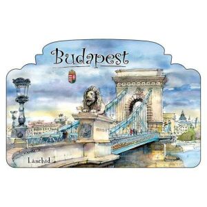 Hűtőmágnes,ablakforma, Budapest 6x11cm 137114442 - Hűtőmágnes