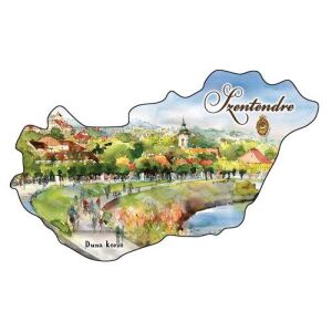 Hűtőmágnes,országforma,Szentendre 137116655 - Hűtőmágnes
