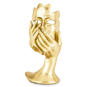 Dekoratív Dekorfigura Műanyag Arany maszk 30x14x12cm 137117286 - Lakberendezés