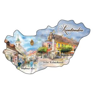 Hűtőmágnes,országforma,Szentendre 137119204 - Hűtőmágnes