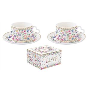 Porceláncsésze+alj 240ml, 2 személyes, dobozban, Mon Amour 137119779 - Easy Life Design