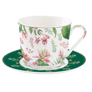 Porcelán reggelizőcsésze+alj 370ml dobozban, Botanic Chic 137119934 - Easy Life Design