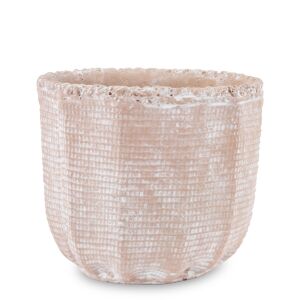 Cement Bézs virágtartó kaspó, Fehér 15,5x18x18cm