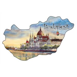 Hűtőmágnes,országforma, Budapest 137121005 - Hűtőmágnes
