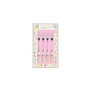 Rozsdamentes süteményes villaszett 4 db-os, porcelánnyéllel, Happy easter 137121475 - Villa