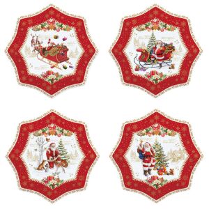 Christmas Memories porcelán desszerttányér 4 db-os szett, 16cm, díszdobozban 137121557 - Easy Life Design