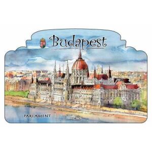 Hűtőmágnes,ablakforma, Budapest 6x11cm 137121908 - Hűtőmágnes