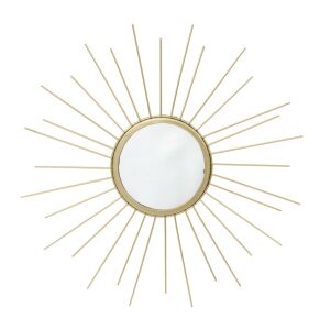 Kör alakú design fali tükör hézagos arany napsugarakkal keretezve 40x40x1,5cm 137121983 - Tükör