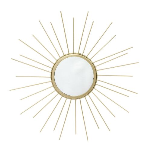 Kör alakú design fali tükör hézagos arany napsugarakkal keretezve 40x40x1,5cm 137121983